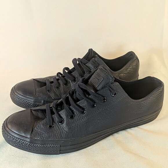 Converse Leather Inked 151105C Mens 13 Navy Blue Low Top Sneaker Shoe OX CTAS - Picture 1 of 12